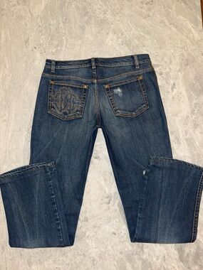 Roberto Cavalli Vintage Logo Embellished Distressed Jeans